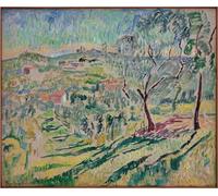 ARTXLXXBN Famous Prints Artwork Pictures Poster Painting Art Olivengarten by Theo Von Brockhusen Artwork Landscape Pictures for Home Decor 60x90cm