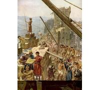 ARTXLXXBN Famous Prints Artwork Pictures Poster Painting Art Rebuilding the Walls of Jerusalem Under Nehemiah Bible by William Brassey Hole Artwork Landscape Pictures for Home Decor 60x90cm