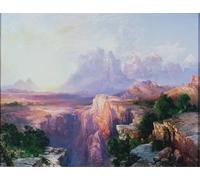 ARTXLXXBN Famous Prints Artwork Pictures Poster Painting Art Rock Towers of the Rio Virgin by Moran Artwork Landscape Pictures for Home Decor 60x90cm
