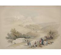 ARTXLXXBN Famous Prints Artwork Pictures Poster Painting Art Ruins of the Church of Sabaste by David Roberts Artwork Landscape Pictures for Home Decor 60x90cm