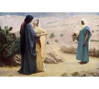 ARTXLXXBN Famous Prints Artwork Pictures Poster Painting Art Ruth and Naomi by Hermogenes Calderon Artwork Landscape Pictures for Home Decor 60x90cm