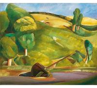 ARTXLXXBN Famous Prints Artwork Pictures Poster Painting Art Sailing Boat in a Cubist Landscape by Boris Dmitrievich Grigoriev Artwork Landscape Pictures for Home Decor 60x90cm