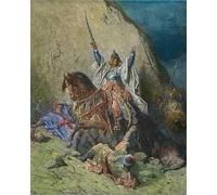 ARTXLXXBN Famous Prints Artwork Pictures Poster Painting Art Saladin the Magnificent King Saladin Commander of the Forces Against the Crusades by Gustave Dore for Home Decor 60x90cm