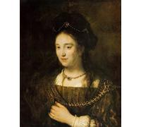 ARTXLXXBN Famous Prints Artwork Pictures Poster Painting Art Saskia van uylenburgh by Rembrandt van Rijn Artwork Landscape Pictures for Home Decor 60x90cm