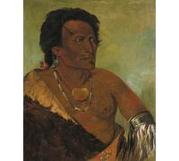 ARTXLXXBN Famous Prints Artwork Pictures Poster Painting Art Second Chief of the Tribe by George Catlin Artwork Landscape Pictures for Home Decor 60x90cm