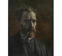 ARTXLXXBN Famous Prints Artwork Pictures Poster Painting Art Self-portrait with Pipe by Vincent Van Gogh Artwork Landscape Pictures for Home Decor 60x90cm