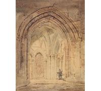 ARTXLXXBN Famous Prints Artwork Pictures Poster Painting Art St Alban's Cathedral Hertford Shire by Girtin Artwork Landscape Pictures for Home Decor 60x90cm
