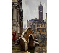 ARTXLXXBN Famous Prints Artwork Pictures Poster Painting Art the Campanile of Sta. Fosca Beyond by William Logsdail Artwork Landscape Pictures for Home Decor 60x90cm