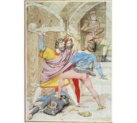 ARTXLXXBN Famous Prints Artwork Pictures Poster Painting Art the Death of Richard Ii by Richard Dadd Artwork Landscape Pictures for Home Decor 60x90cm