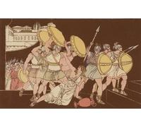 ARTXLXXBN Famous Prints Artwork Pictures Poster Painting Art the Death of Tarpeia by Bartolomeo Pinelli Artwork Landscape Pictures for Home Decor 60x90cm