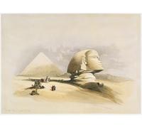 ARTXLXXBN Famous Prints Artwork Pictures Poster Painting Art the Great Sphinx and the Pyramids of Giza by David Roberts Artwork Landscape Pictures for Home Decor 60x90cm