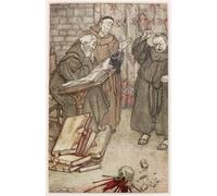 ARTXLXXBN Famous Prints Artwork Pictures Poster Painting Art the Jackdaw of Rheims by Arthur Rackham Artwork Landscape Pictures for Home Decor 60x90cm