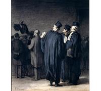 ARTXLXXBN Famous Prints Artwork Pictures Poster Painting Art the Lawyers by Honoré Daumier Artwork Landscape Pictures for Home Decor 60x90cm