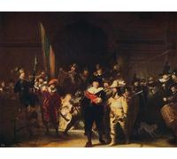 ARTXLXXBN Famous Prints Artwork Pictures Poster Painting Art The night watch, by Rembrandt van Rijn Artwork Landscape Pictures for Home Decor 60x90cm