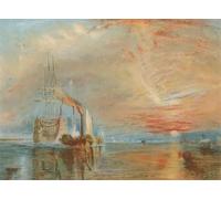 ARTXLXXBN Famous Prints Artwork Pictures Poster Painting Art the Old Temeraire Tugged to Her Last Berth by Mallord William Turner Artwork Landscape Pictures for Home Decor 60x90cm