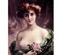 ARTXLXXBN Famous Prints Artwork Pictures Poster Painting Art The Pink Rose Emile Vernon Artwork Landscape Pictures for Home Decor 60x90cm