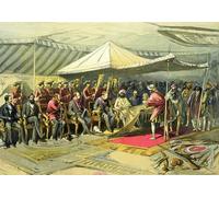 ARTXLXXBN Famous Prints Artwork Pictures Poster Painting Art the Return Visit of the Viceroy to the Maharajah of Cashmere by William Crimea Simpson Artwork Landscape Pictures for Home Decor 60x90cm