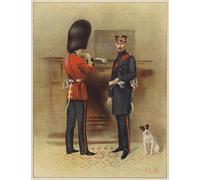 ARTXLXXBN Famous Prints Artwork Pictures Poster Painting Art the Scots Guards by Godfrey Giles Artwork Landscape Pictures for Home Decor 60x90cm