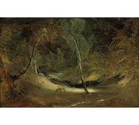 ARTXLXXBN Famous Prints Artwork Pictures Poster Painting Art the Source of the Manifold At Ilam Park by Lawrence Artwork Landscape Pictures for Home Decor 60x90cm
