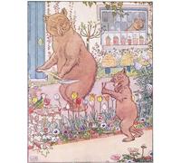 ARTXLXXBN Famous Prints Artwork Pictures Poster Painting Art the Three Bears Who Lived Together in a House in the Woods by Leonard Leslie Brooke Artwork Landscape Pictures for Home Decor 60x90cm