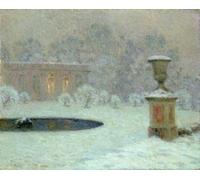 ARTXLXXBN Famous Prints Artwork Pictures Poster Painting Art the Trianon Under Snow by Henri Eugene Augustin Le Sidaner Artwork Landscape Pictures for Home Decor 60x90cm
