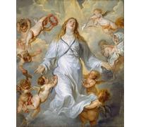ARTXLXXBN Famous Prints Artwork Pictures Poster Painting Art the Virgin As Intercessor by Van Dyck Artwork Landscape Pictures for Home Decor 60x90cm