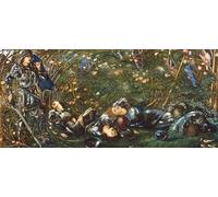 ARTXLXXBN Famous Prints Artwork Pictures Poster Painting Art Theenters the Briar Wood by Edward Burne Jones Artwork Landscape Pictures for Home Decor 60x90cm