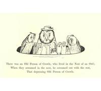 ARTXLXXBN Famous Prints Artwork Pictures Poster Painting Art There Was an Old Person Crowle Who Lived in the Nest an Owl by Edward Leaars Artwork Landscape Pictures for Home Decor 60x90cm