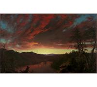 ARTXLXXBN Famous Prints Artwork Pictures Poster Painting Art Twilight in the Wilderness by Frederic Edwin Church Artwork Landscape Pictures for Home Decor 60x90cm