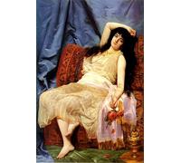 ARTXLXXBN Famous Prints Artwork Pictures Poster Painting Art Une Jeune Orientale by Delphine Arnould De Cool Artwork Landscape Pictures for Home Decor 60x90cm