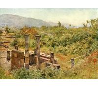 ARTXLXXBN Famous Prints Artwork Pictures Poster Painting Art View From Pompeii by Alberto Pisa Artwork Landscape Pictures for Home Decor 60x90cm