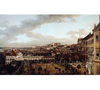 ARTXLXXBN Famous Prints Artwork Pictures Poster Painting Art View of Warsaw From the Loggia East of the Royal Villa Towards Krakow by Bernardo Bellotto for Home Decor 60x90cm