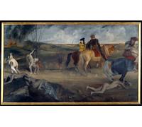 ARTXLXXBN Famous Prints Artwork Pictures Poster Painting Art War Scene in the Middle Ages Painting by Edgar Degas Artwork Landscape Pictures for Home Decor 60x90cm