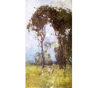 ARTXLXXBN Famous Prints Artwork Pictures Poster Painting Art What Thou Amongst the Leaves Hast Never Known Arthur Streeton Artwork Landscape Pictures for Home Decor 60x90cm