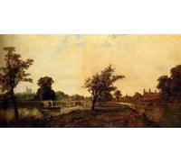 ARTXLXXBN Famous Prints Artwork Pictures Poster Painting Art Windsor and Eton From the Thames Edmund John Niemann Snr. Artwork Landscape Pictures for Home Decor 60x90cm