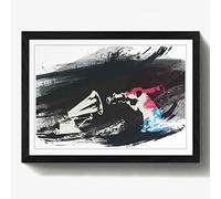 Arty Pie "Banksy Dog Graffiti Wall Art V2 Framed Print, Multi-Colour, A2/24.5 x 18-Inch