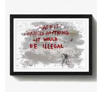 Arty Pie "Banksy Rat Graffiti Wall Art V3 Framed Print, Multi-Colour, A2/24.5 x 18-Inch