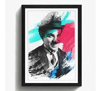 Arty Pie "Charlie Chaplin 1 V2 Framed Print, Multi-Colour, A2/24.5 x 18-Inch