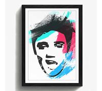 Arty Pie "Elvis Presley Face Art V2 Framed Print, Multi-Colour, A2/24.5 x 18-Inch