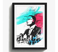 Arty Pie Framed Print A2 (24.5x18 Inch) Malcolm X Black Power (1) V2, Wood, Multi-Colour, 60 x 42 x 2 cm