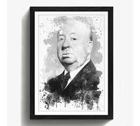 Arty Pie Framed Print Black A2 (24.5x18 Inch) Alfred Hitchcock V3, Wood, Multi-Colour, 60 x 42 x 2 cm