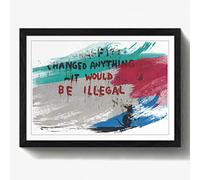 Arty Pie Framed Print Black A2 (24.5x18 Inch) Banksy Rat Graffiti Wall Art V2, Wood, Multi-Colour, 60 x 42 x 2 cm