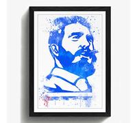 Arty Pie Framed Print Black A2 (24.5x18 Inch) Fidel Castro (2) V3, Wood, Multi-Colour, 60 x 42 x 2 cm