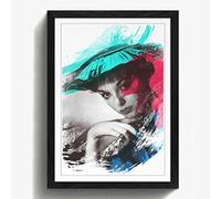 Arty Pie Framed Print Black A2 (24.5x18 Inch) Joan Collins V2, Wood, Multi-Colour, 60 x 42 x 2 cm