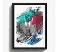 Arty Pie Framed Print Black A2 (24.5x18 Inch) NAT King Cole V2, Wood, Multi-Colour, 60 x 42 x 2 cm