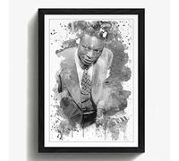 Arty Pie Framed Print Black A2 (24.5x18 Inch) NAT King Cole V3, Wood, Multi-Colour, 60 x 42 x 2 cm