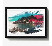 Arty Pie "Landscape Amalfi Italy Mountain Coast V2 Framed Print, Multi-Colour, A2/24.5 x 18-Inch