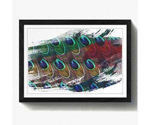 Arty Pie "Peacock Feathers 2 V2 Framed Print, Multi-Colour, A2/24.5 x 18-Inch