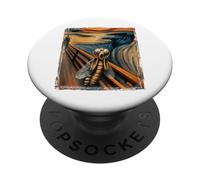 Arty Scream Parody Funny Insect Art Surreal Sunset Dragonfly PopSockets Adhesive PopGrip