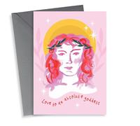 Arty Valentine's Day Card - Goddess - Galentine's Day
